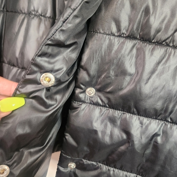 Addition Elle Black Winter Puffer Puffy Coat Jacket Plus Size 3X Lightweight - Picture 3 of 7